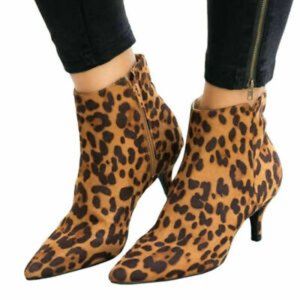Zigi Soho Savida Leopard Print Heeled Ankle Boots
